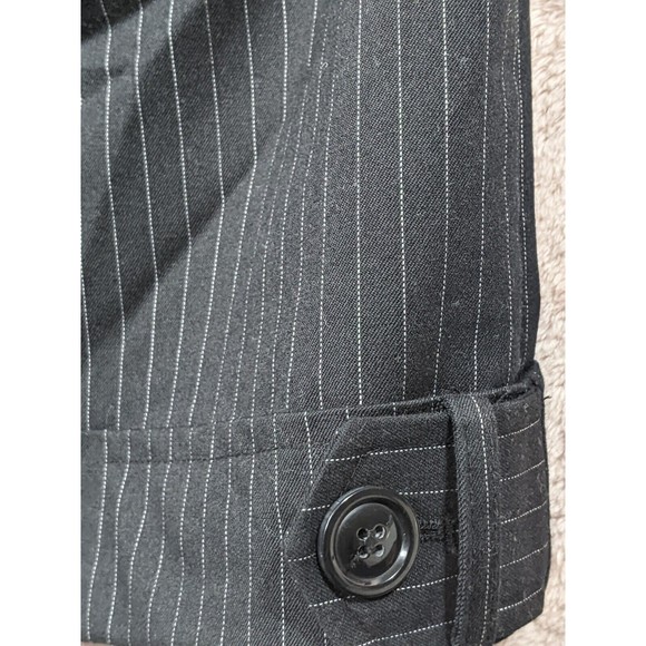 Lane Bryant Women Pants 26 Straight Leg Career Dress Black Pinstripe - Picture 10 of 10